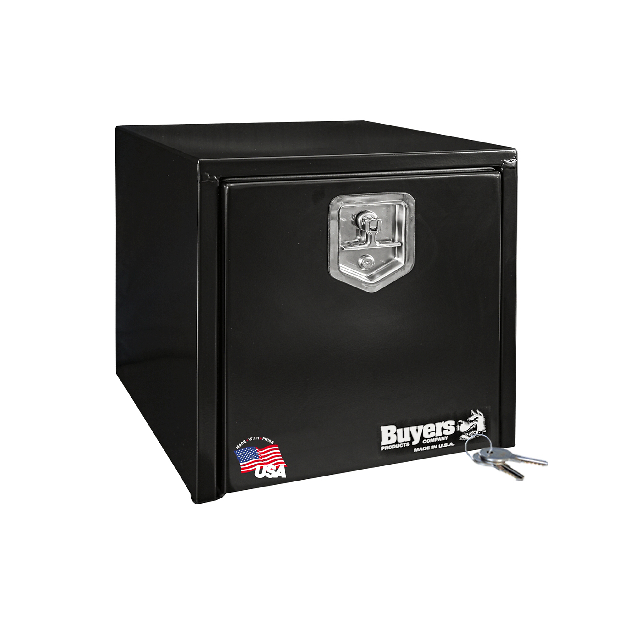 Buyers Products, 18x18x18in. Steel Underbody Truck Tool Job Storage Box, Width 18 in, Material Steel, Color Finish Black, Model# 1702295